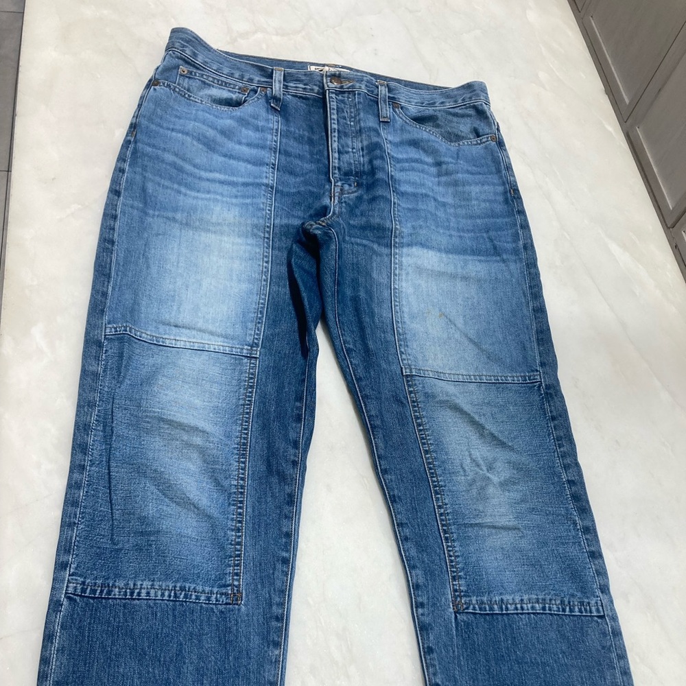 Patched denim